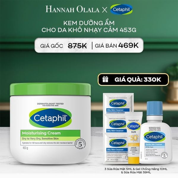  A36_DEAL 3: KEM DƯỠNG ẨM CHO DA NHẠY CẢM CETAPHIL MOISTURIZING CREAM 453G - PHIÊN BẢN TIẾT KIỆM ĐẾN 70% 