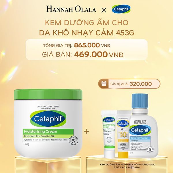  C1168_DEAL 3: KEM DƯỠNG ẨM CHO DA NHẠY CẢM CETAPHIL MOISTURIZING CREAM 453G - PHIÊN BẢN TIẾT KIỆM ĐẾN 70% 