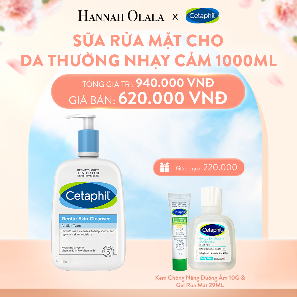  A166_DEAL 1: SỮA RỬA MẶT DỊU LÀNH CHO DA NHẠY CẢM CETAPHIL GENTLE SKIN CLEANSER 1000ML 