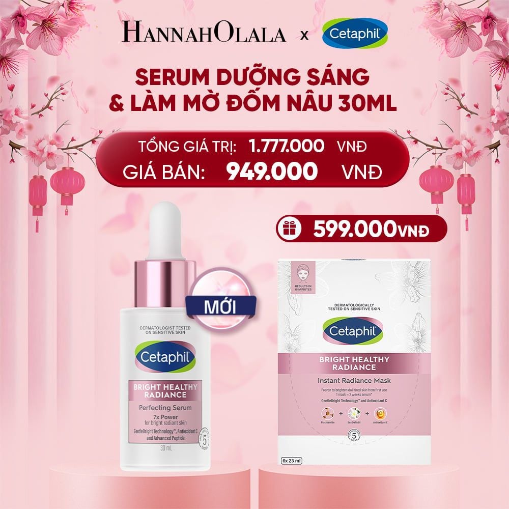  DEAL 15: TINH CHẤT LÀM SÁNG DỊU LÀNH CHO DA NHẠY CẢM CETAPHIL BRIGHT HEALTHY RADIANCE SERUM 30ML 