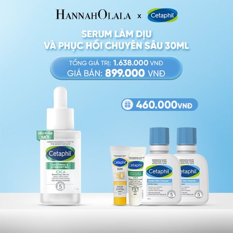  DEAL 4: TINH CHẤT LÀM DỊU VÀ PHỤC HỒI CHUYÊN SÂU CETAPHIL SOOTHING AND COMFORTING CICA RESTORING SERUM 30ML 