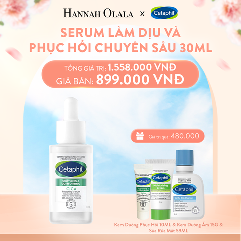  A172_DEAL 5: TINH CHẤT LÀM DỊU VÀ PHỤC HỒI CHUYÊN SÂU CETAPHIL SOOTHING AND COMFORTING CICA RESTORING SERUM 30ML 