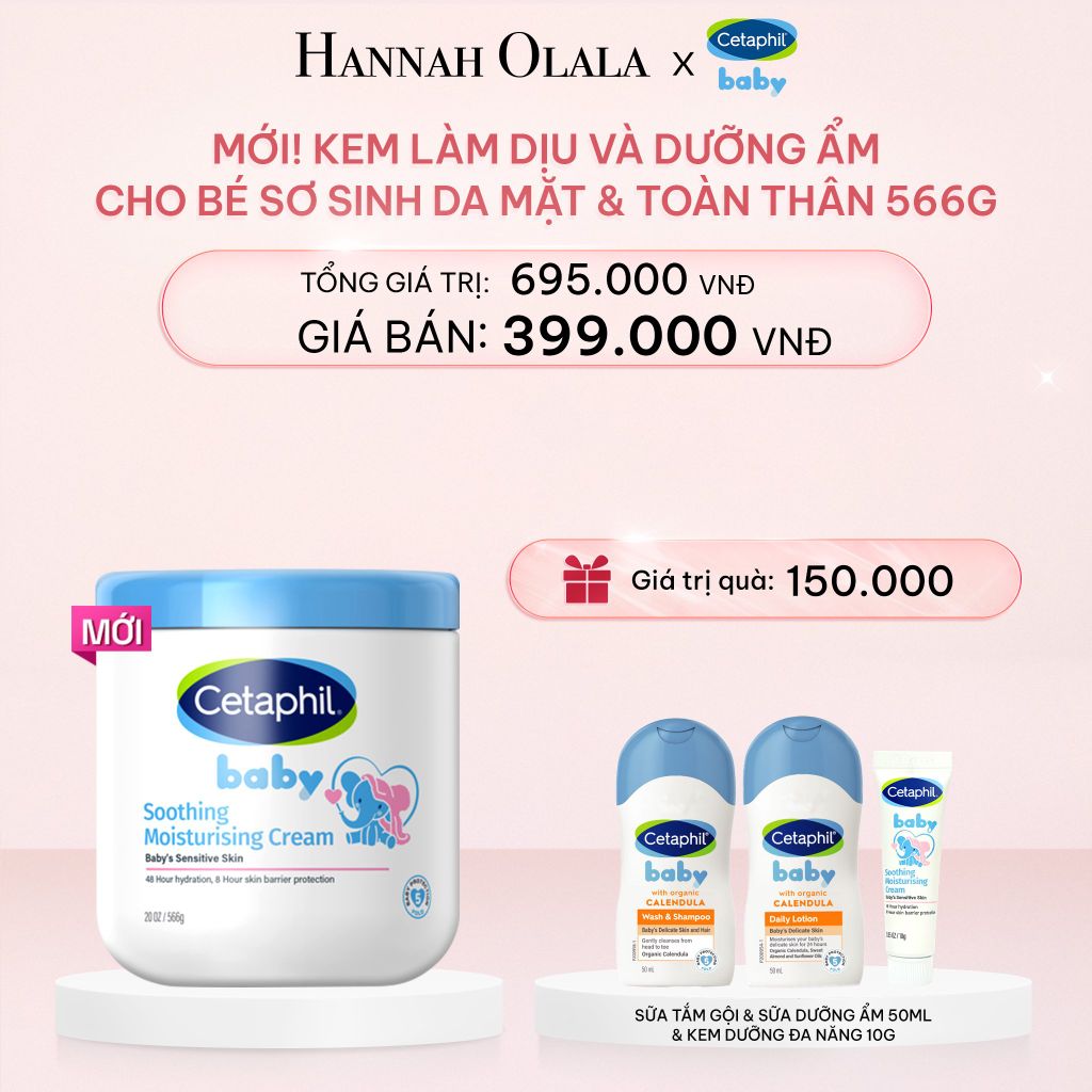  E436_DEAL 12: [MỚI] KEM LÀM DỊU VÀ DƯỠNG ẨM CHO BÉ CETAPHIL BABY SOOTHING & MOISTURISING CREAM HŨ 566G 