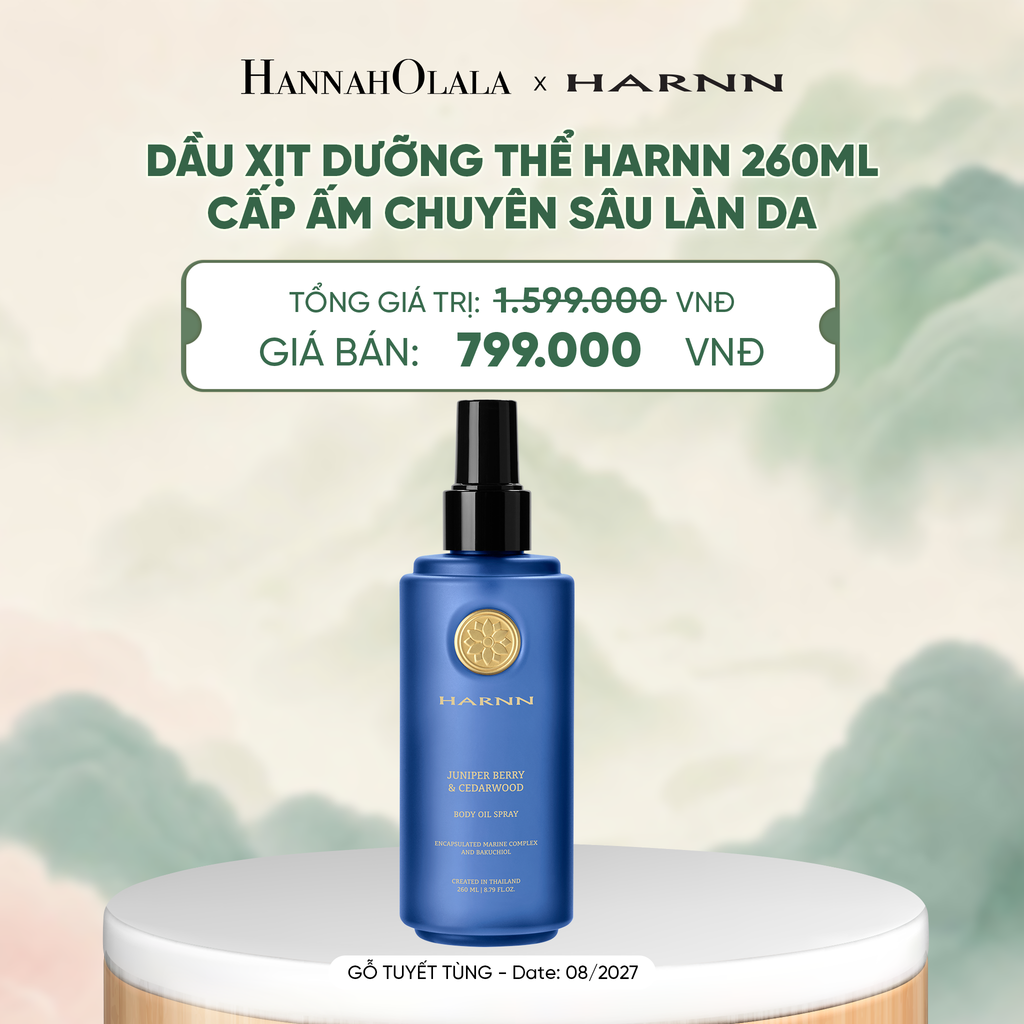  [SALE CẬN DATE] DẦU XỊT DƯỠNG THỂ HARNN 260ML - CẤP ẤM CHUYÊN SÂU LÀN DA - A4093 