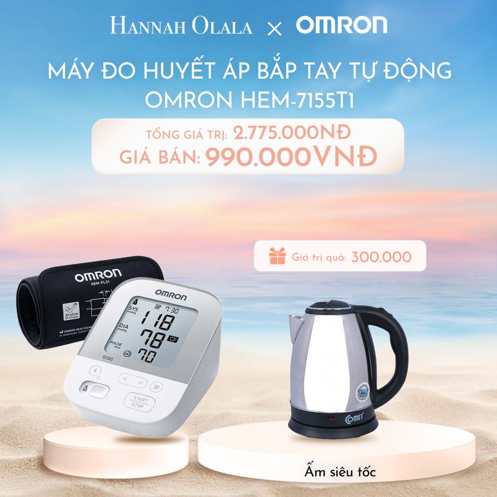  C271_DEAL 3:MÁY ĐO HUYẾT ÁP BẮP TAY TỰ ĐỘNG OMRON HEM-7155T1 