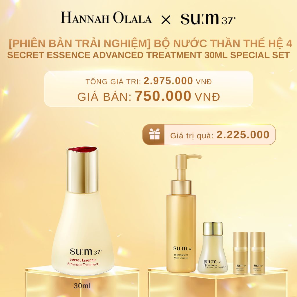  DEAL 34: [PHIÊN BẢN TRẢI NGHIỆM] BỘ NƯỚC THẦN THẾ HỆ 4 SU:M37º SECRET ESSENCE ADVANCED TREATMENT 30ML SPECIAL SET 