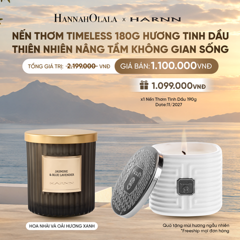  [HARNN NEW COLLECTION] NẾN THƠM TIMELESS 180G HƯƠNG TINH DẦU THIÊN NHIÊN NÂNG TẦM KHÔNG GIAN SỐNG 