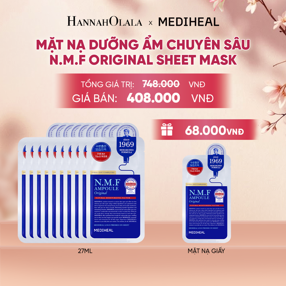  MEDIHEAL MẶT NẠ THE N.M.F AMPOULE MASK ORIGINAL 27ML (COMBO 10 MIẾNG) - A209 