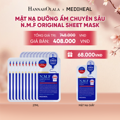  MEDIHEAL MẶT NẠ THE N.M.F AMPOULE MASK ORIGINAL 27ML (COMBO 10 MIẾNG) - A209 
