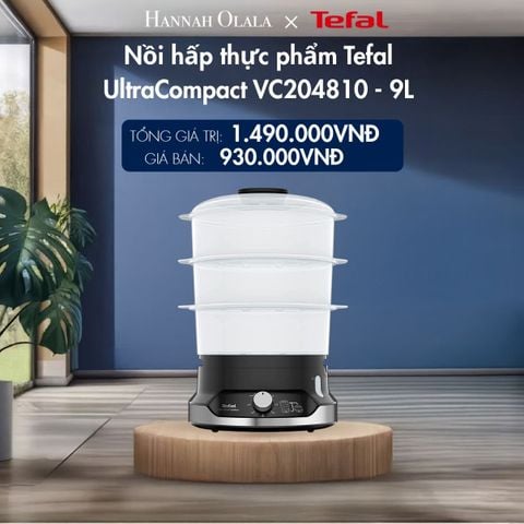  DEAL 16: NỒI HẤP THỰC PHẨM TEFAL ULTRACOMPACT VC204810 - 9L 