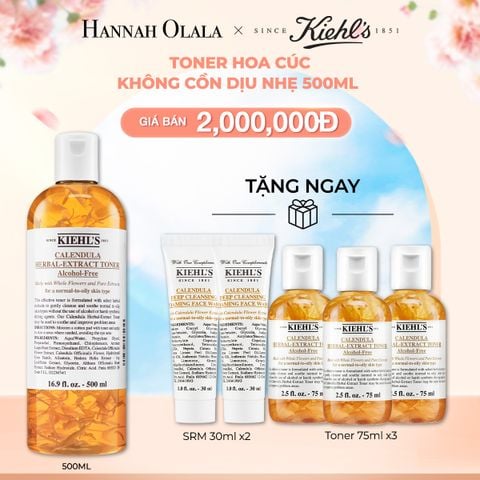  A388_DEAL 34: NƯỚC CÂN BẰNG HOA CÚC KIEHL'S CALENDULA HERBAL EXTRACT ALCOHOL-FREE TONER 500ML 