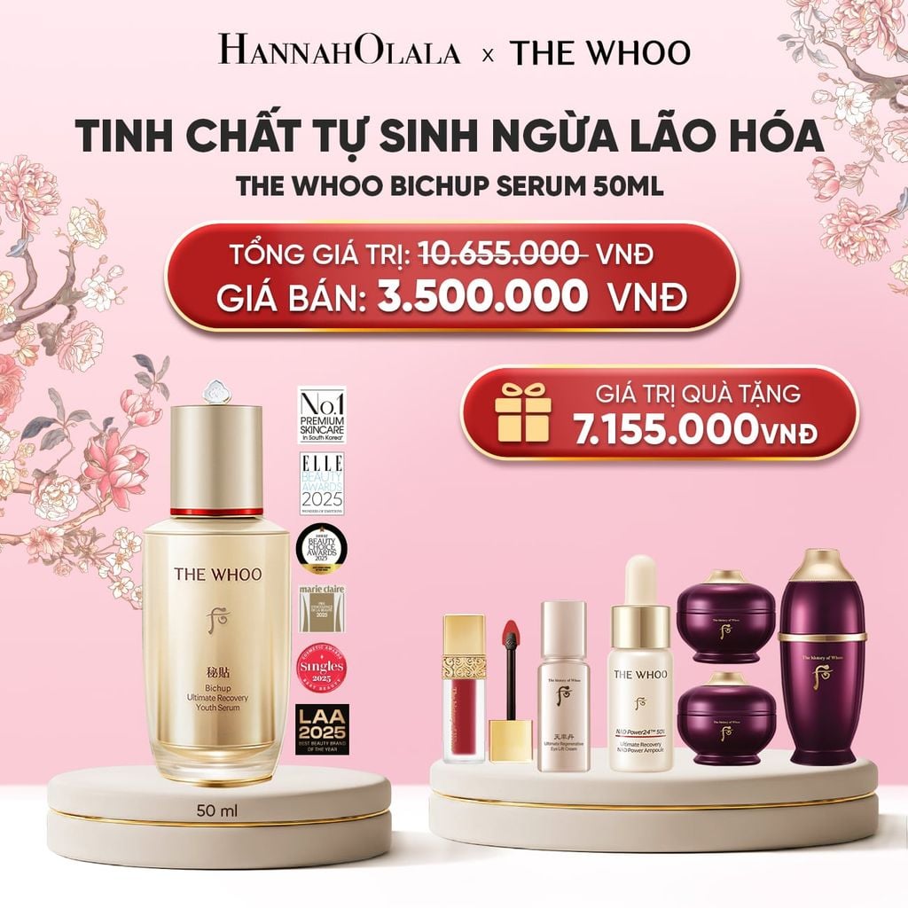  TINH CHẤT TỰ SINH NGỪA LÃO HÓA THẾ HỆ THỨ 4 THE WHOO BICHUP ULTIMATE RECOVERY YOUTH SERUM 50ML - DEAL 1 