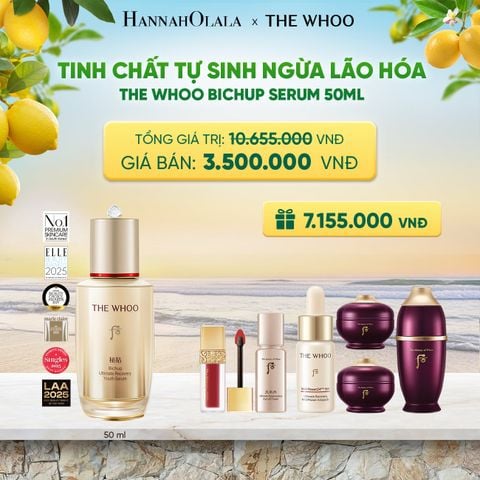  TINH CHẤT TỰ SINH NGỪA LÃO HÓA THẾ HỆ THỨ 4 THE WHOO BICHUP ULTIMATE RECOVERY YOUTH SERUM 50ML - DEAL 1 - A21 