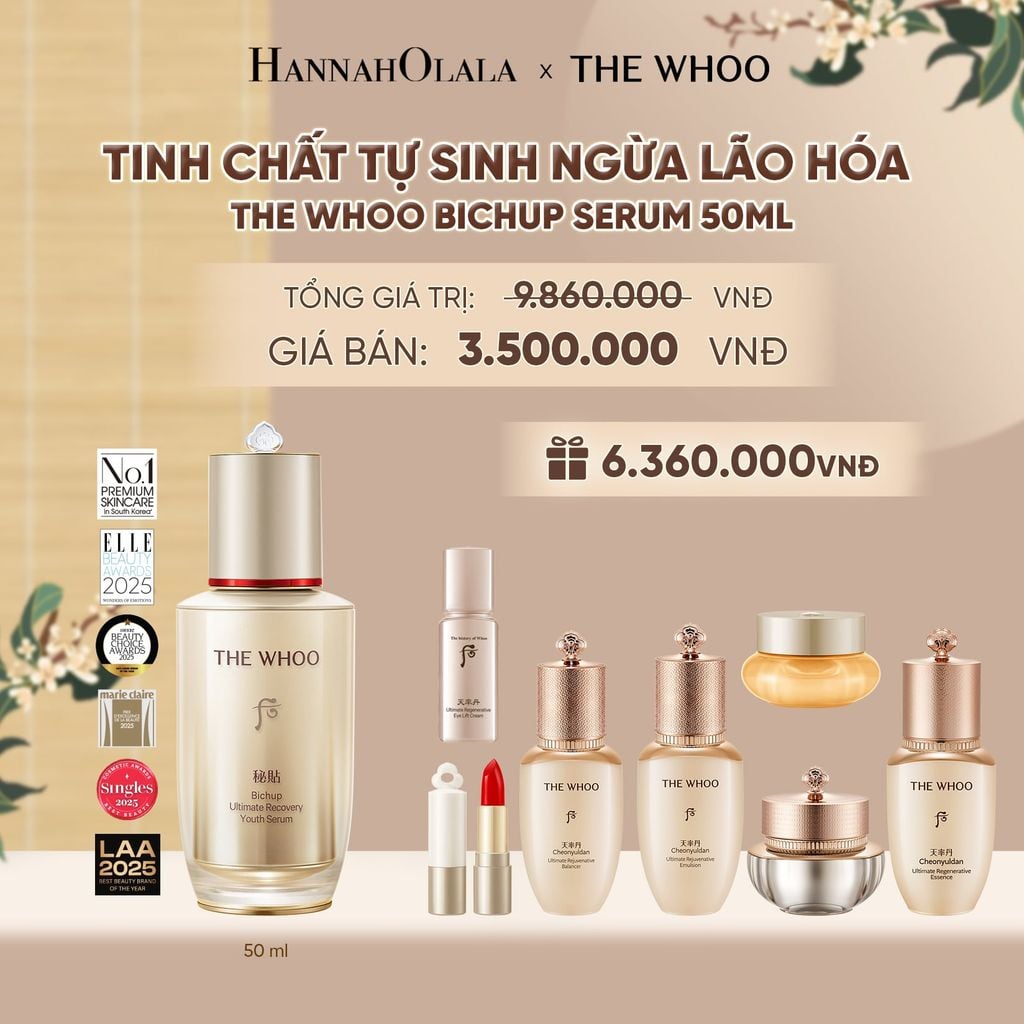  TINH CHẤT TỰ SINH NGỪA LÃO HÓA THẾ HỆ THỨ 4 THE WHOO BICHUP ULTIMATE RECOVERY YOUTH SERUM 50ML 