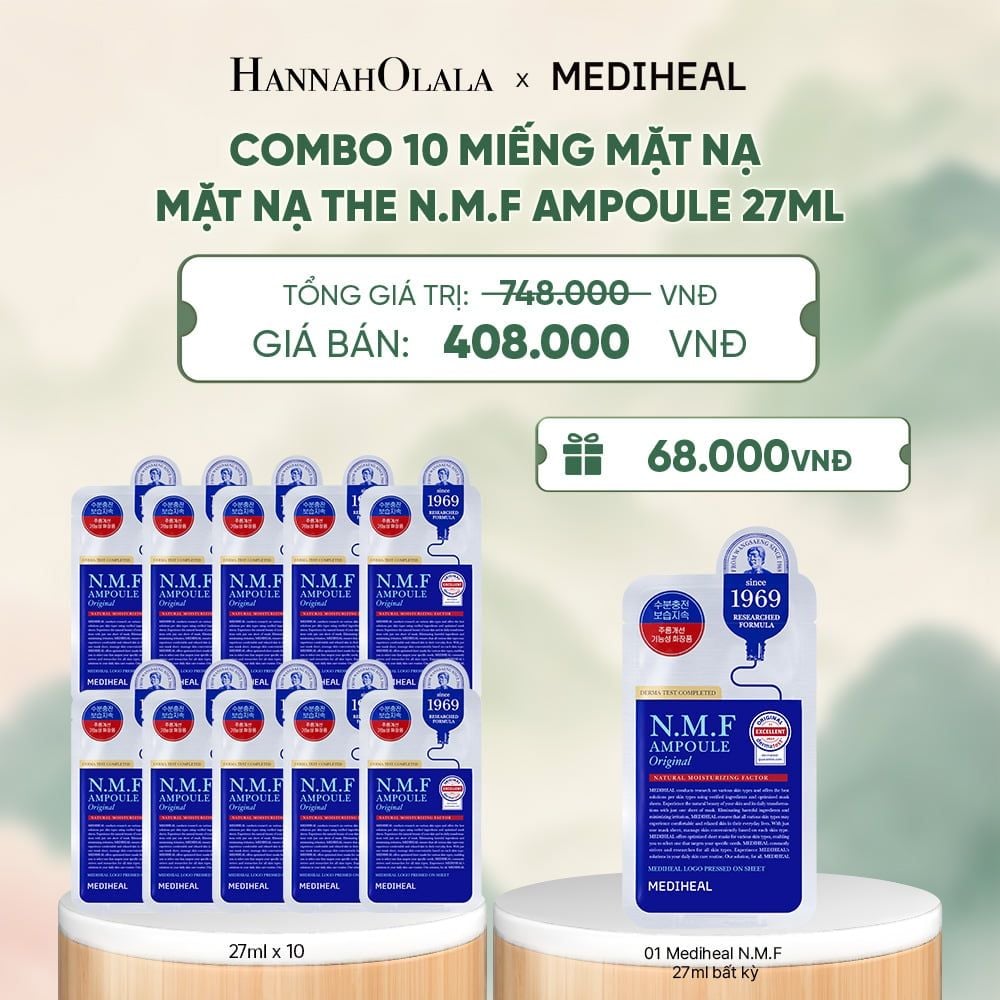  MEDIHEAL MẶT NẠ THE N.M.F AMPOULE MASK ORIGINAL 27ML (COMBO 10 MIẾNG) - A1490 