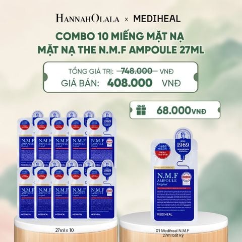  MEDIHEAL MẶT NẠ THE N.M.F AMPOULE MASK ORIGINAL 27ML (COMBO 10 MIẾNG) - A1490 