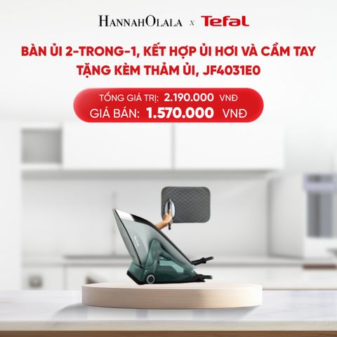  DEAL 2: BÀN ỦI 2-TRONG-1, KẾT HỢP ỦI HƠI VÀ CẦM TAY TẶNG KÈM THẢM ỦI, JF4031E0 
