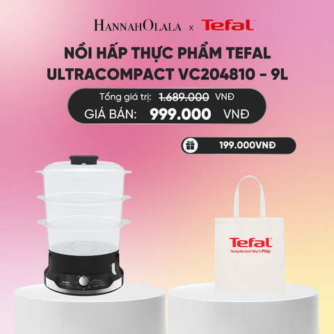  NỒI HẤP THỰC PHẨM TEFAL ULTRACOMPACT VC204810 - 9L_A390 