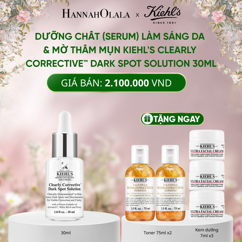  DEAL 9: DƯỠNG CHẤT (SERUM) VITAMIN C GIÚP DA TRÔNG CĂNG BÓNG SAU 7 NGÀY KIEHL'S CLEARLY CORRECTIVE™ DARK SPOT SOLUTION 30ML 