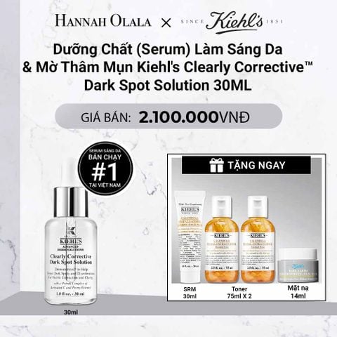  DEAL 6: DƯỠNG CHẤT (SERUM) VITAMIN C GIÚP DA TRÔNG CĂNG BÓNG SAU 7 NGÀY KIEHL'S CLEARLY CORRECTIVE™ DARK SPOT SOLUTION 30ML 