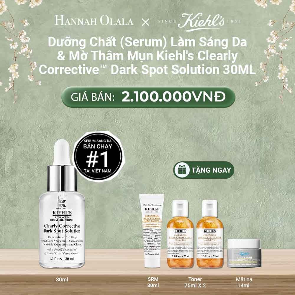  DEAL 8: DƯỠNG CHẤT (SERUM) VITAMIN C GIÚP DA TRÔNG CĂNG BÓNG SAU 7 NGÀY KIEHL'S CLEARLY CORRECTIVE™ DARK SPOT SOLUTION 30ML 