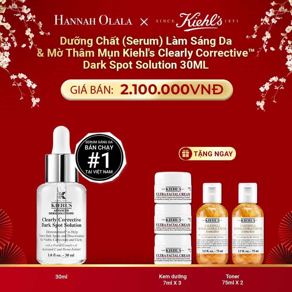  DEAL 6: DƯỠNG CHẤT (SERUM) VITAMIN C GIÚP DA TRÔNG CĂNG BÓNG SAU 7 NGÀY KIEHL'S CLEARLY CORRECTIVE™ DARK SPOT SOLUTION 30ML 