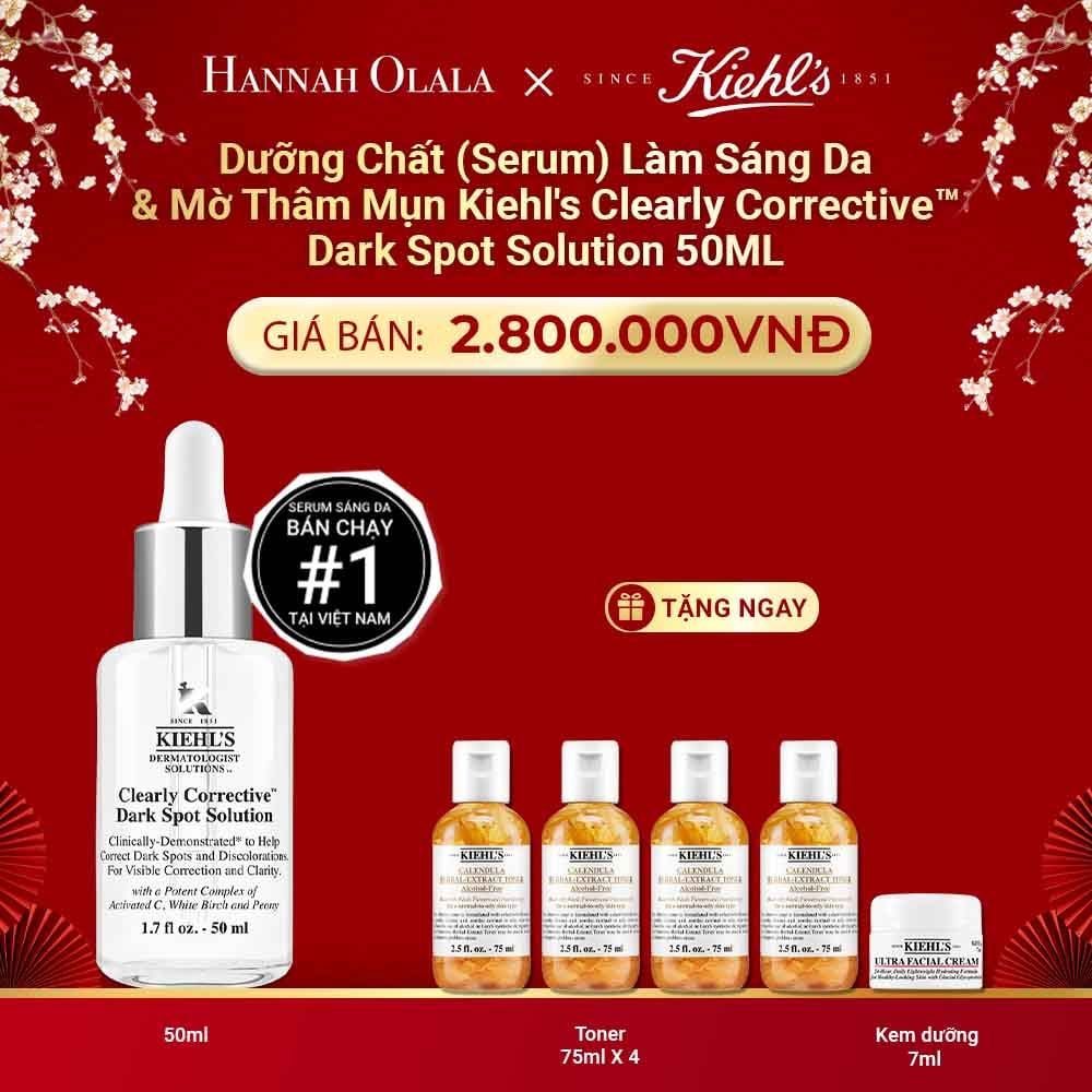  DEAL 1: DƯỠNG CHẤT (SERUM) VITAMIN C GIÚP DA TRÔNG CĂNG BÓNG SAU 7 NGÀY KIEHL'S CLEARLY CORRECTIVE™ DARK SPOT SOLUTION 50ML 