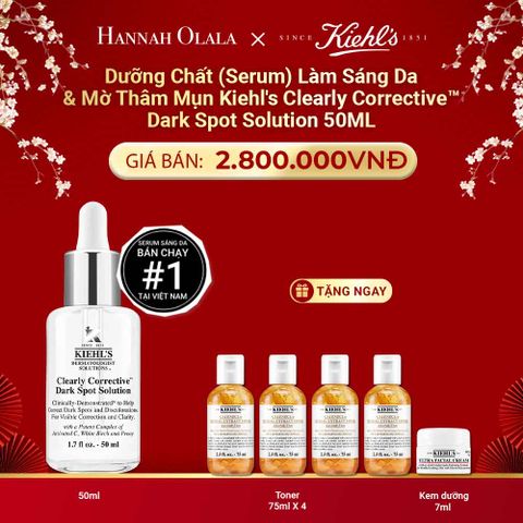  DEAL 1: DƯỠNG CHẤT (SERUM) VITAMIN C GIÚP DA TRÔNG CĂNG BÓNG SAU 7 NGÀY KIEHL'S CLEARLY CORRECTIVE™ DARK SPOT SOLUTION 50ML 
