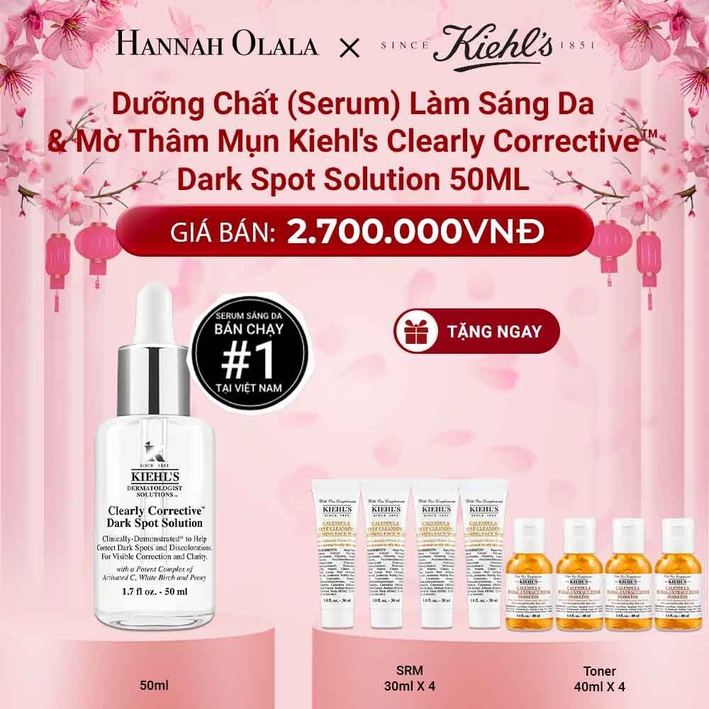  DEAL 1: DƯỠNG CHẤT (SERUM) VITAMIN C GIÚP DA TRÔNG CĂNG BÓNG SAU 7 NGÀY KIEHL'S CLEARLY CORRECTIVE™ DARK SPOT SOLUTION 50ML 