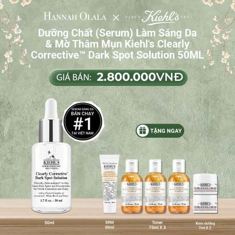  DEAL 1: DƯỠNG CHẤT (SERUM) VITAMIN C GIÚP DA TRÔNG CĂNG BÓNG SAU 7 NGÀY KIEHL'S CLEARLY CORRECTIVE™ DARK SPOT SOLUTION 50ML 