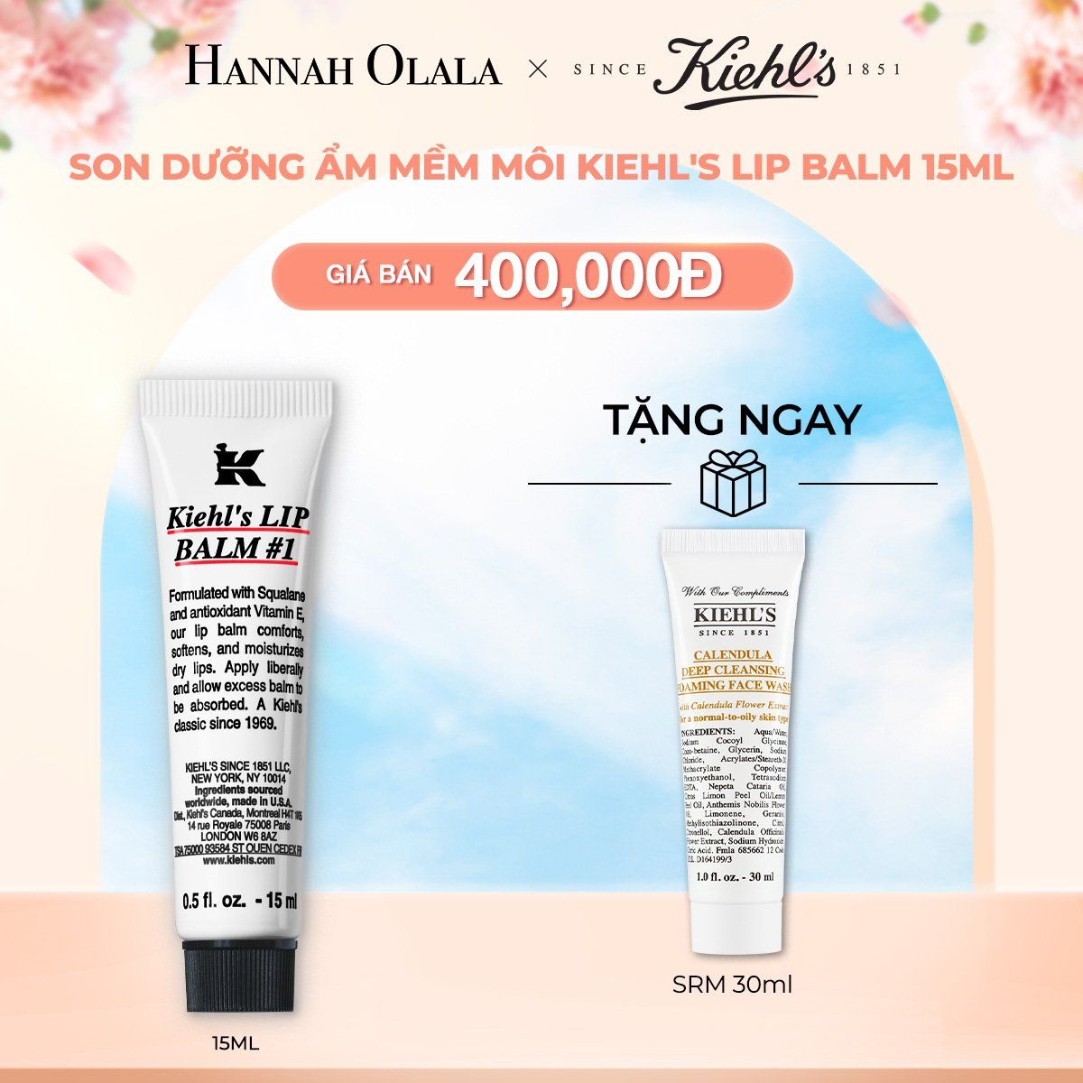  A385_DEAL 25: SON DƯỠNG ẨM MỀM MÔI KIEHL'S LIP BALM 15ML 