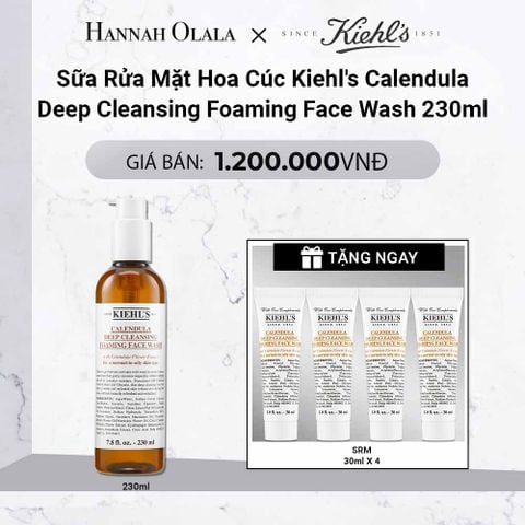  DEAL 15: SỮA RỬA MẶT HOA CÚC KIEHL'S CALENDULA DEEP CLEANSING FOAMING FACE WASH 230ML 