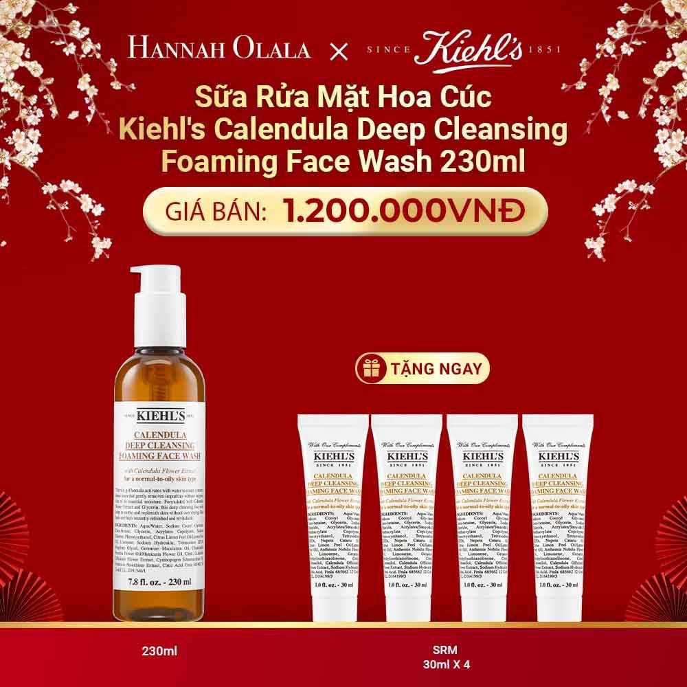  DEAL 8: SỮA RỬA MẶT HOA CÚC KIEHL'S CALENDULA DEEP CLEANSING FOAMING FACE WASH 230ML 