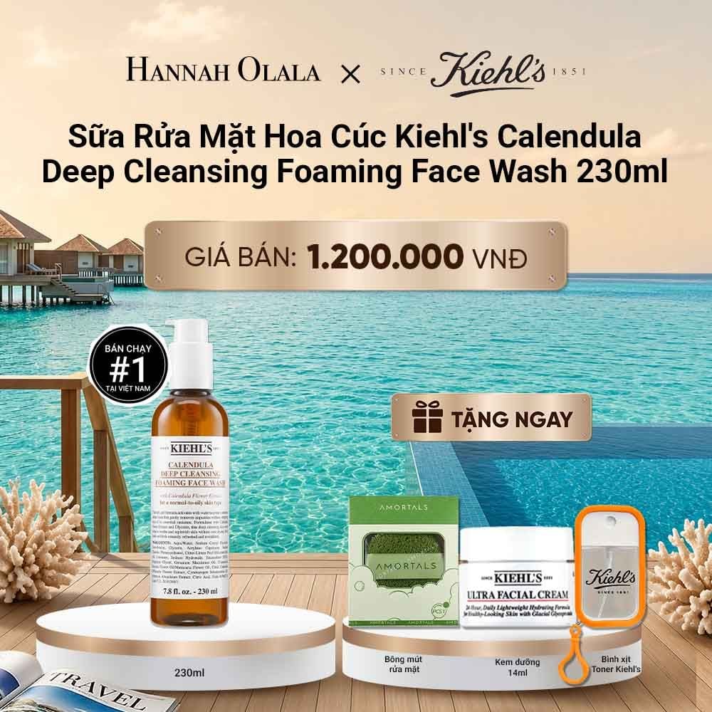  SỮA RỬA MẶT HOA CÚC KIEHL'S CALENDULA DEEP CLEANSING FOAMING FACE WASH 230ML_ D1001 
