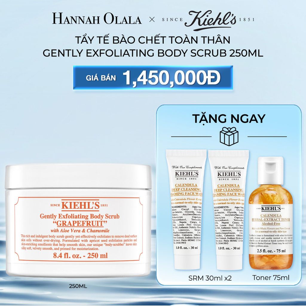  DEAL 8: TẨY TẾ BÀO CHẾT TOÀN THÂN KIEHL'S GENTLY EXFOLIATING BODY SCRUB 250ML 