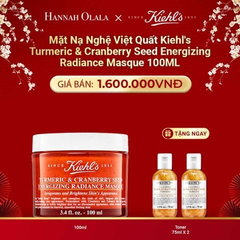  DEAL 11: MẶT NẠ NGHỆ VIỆT QUẤT KIEHL'S TURMERIC & CRANBERRY SEED ENERGIZING RADIANCE MASQUE 100ML 