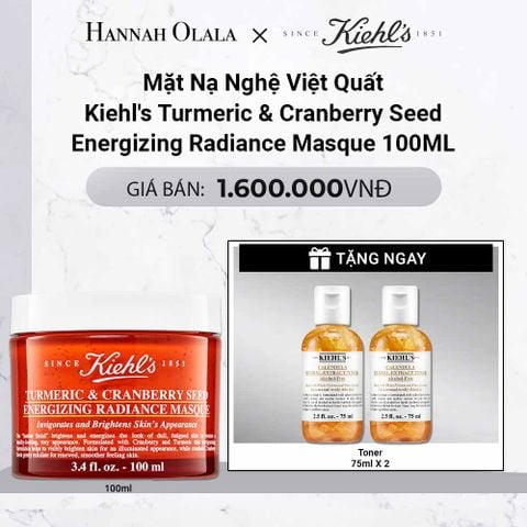  DEAL 10: MẶT NẠ NGHỆ VIỆT QUẤT KIEHL'S TURMERIC & CRANBERRY SEED ENERGIZING RADIANCE MASQUE 100ML 