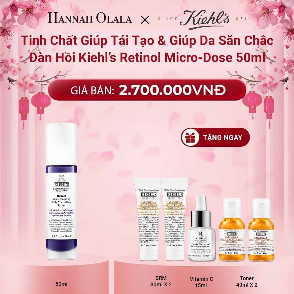  DEAL 11: TINH CHẤT CHỐNG LÃO HÓA GIÚP TÁI TẠO & GIÚP DA SĂN CHẮC ĐÀN HỒI KIEHL’S RETINOL MICRO-DOSE 50ML 