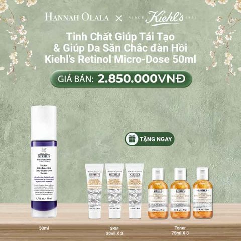  DEAL 7: TINH CHẤT CHỐNG LÃO HÓA GIÚP TÁI TẠO & GIÚP DA SĂN CHẮC ĐÀN HỒI KIEHL’S RETINOL MICRO-DOSE 50ML 