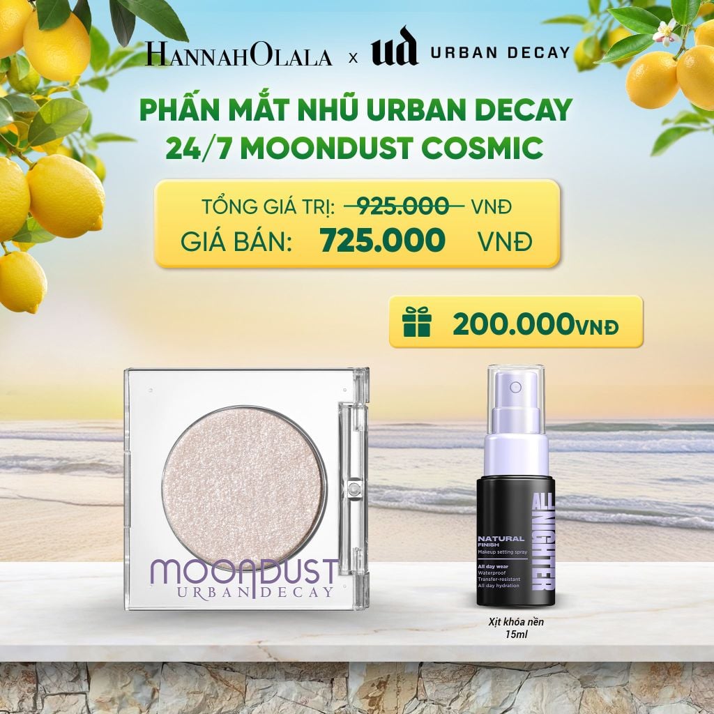 PHẤN MẮT NHŨ URBAN DECAY 24/7 MOONDUST COSMIC | MÀU TRẮNG ÁNH KIM CƯƠNG - HIỆU ỨNG KIM CƯƠNG SIÊU LẤP LÁNH 