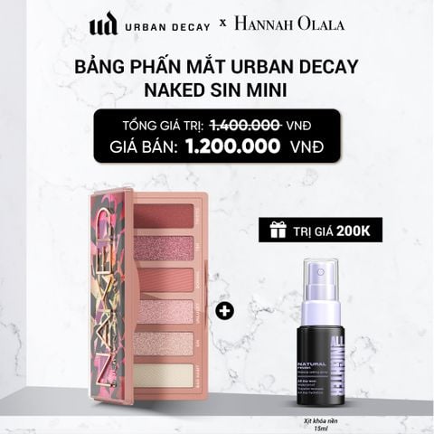  BẢNG PHẤN MẮT URBAN DECAY NAKED SIN MINI  6 TÔNG MÀU HỒNG ĐẤT - THUẦN CHAY, BỀN MÀU 12H 