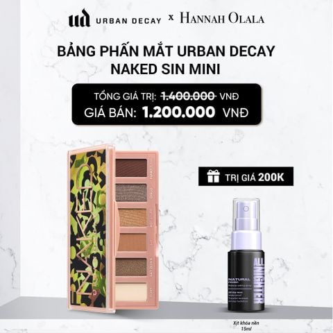  BẢNG PHẤN MẮT URBAN DECAY NAKED FOXY MINI  6 TÔNG MÀU XANH RÊU KHÓI 