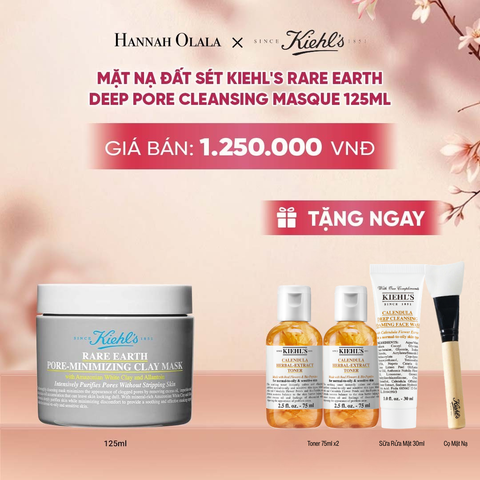  [FLASH DEAL] MẶT NẠ ĐẤT SÉT GIẢM DẦU & THU NHỎ LỖ CHÂN LÔNG KIEHL'S RARE EARTH DEEP PORE CLEANSING MASQUE 125ML (MỚI) 