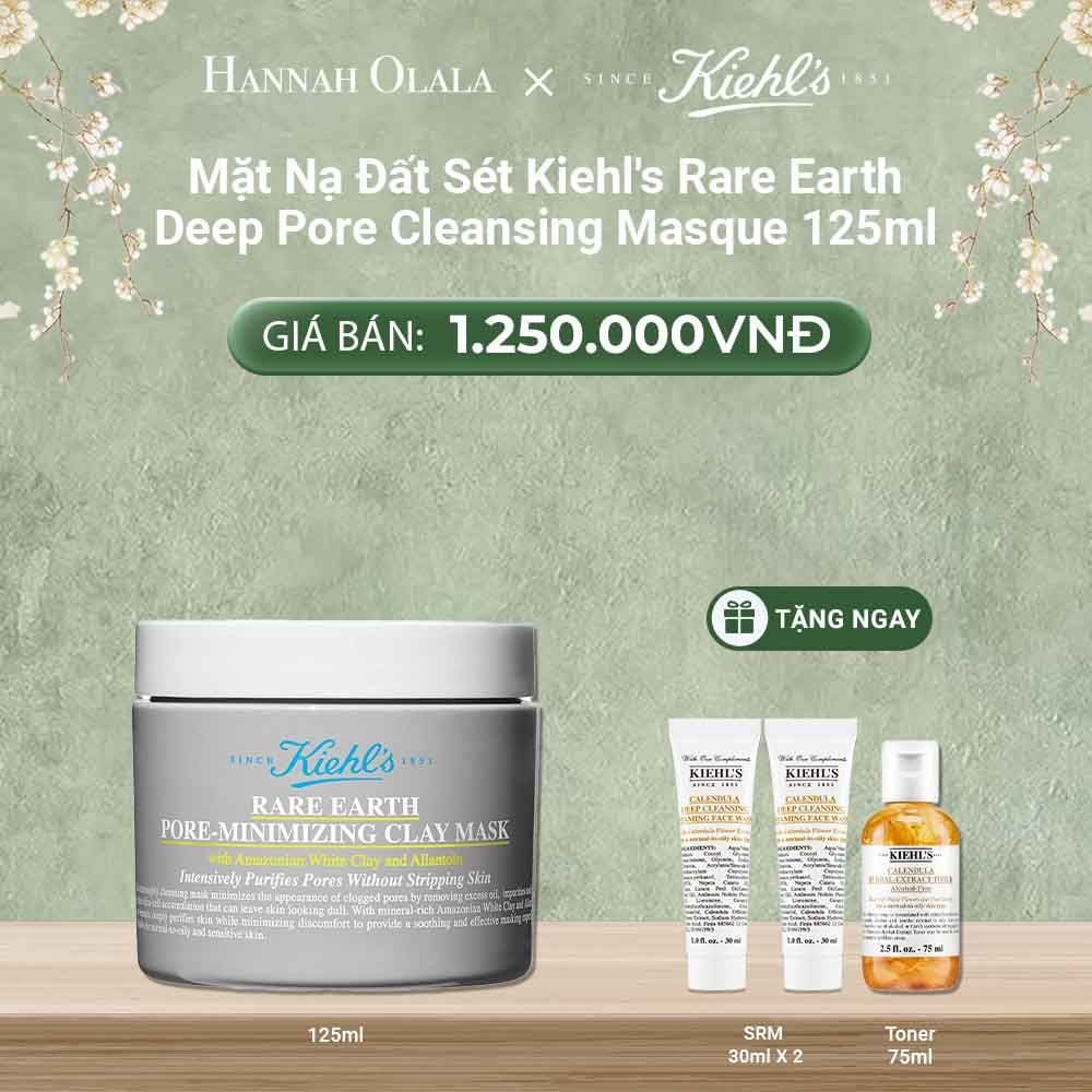  DEAL 2: MẶT NẠ ĐẤT SÉT GIẢM DẦU & THU NHỎ LỖ CHÂN LÔNG KIEHL'S RARE EARTH DEEP PORE CLEANSING MASQUE 125ML (MỚI) 