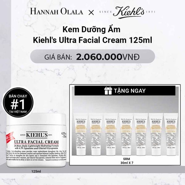  DEAL 4: KEM DƯỠNG ẨM SÂU 72H & PHỤC HỒI NHANH KIEHL'S ULTRA FACIAL CREAM 125ML 