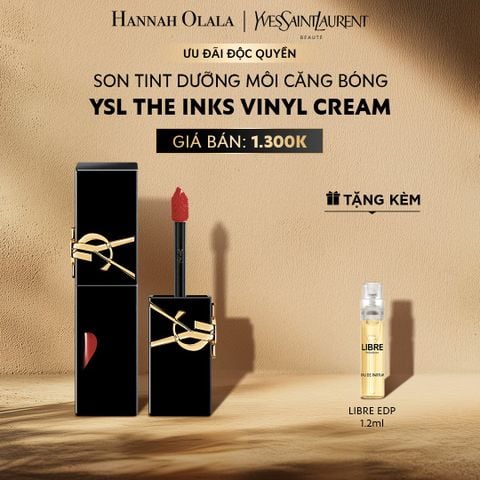  E539: DEAL 15: SON TINT DƯỠNG MÔI CĂNG BÓNG YSL THE INKS VINYL CREAM 