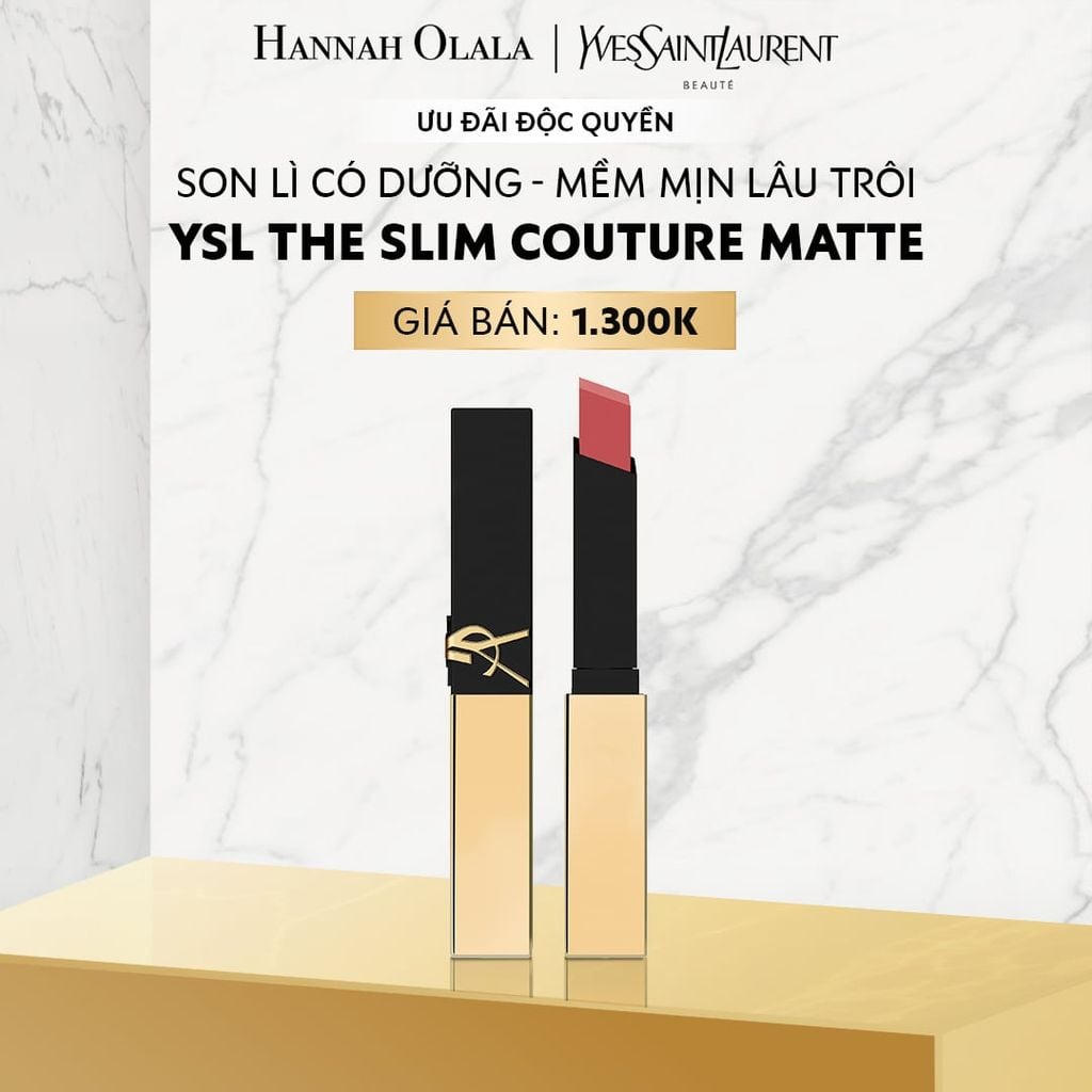  DEAL 3: PHIÊN BẢN MỚI | SON LÌ CÓ DƯỠNG MỀM MỊN LÂU TRÔI YSL THE SLIM COUTURE MATTE 