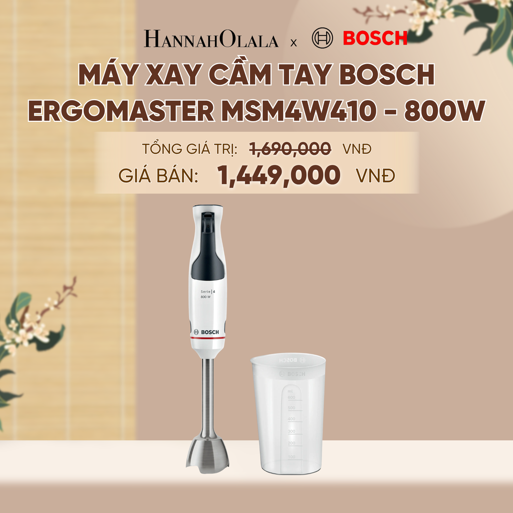  [MỚI] MÁY XAY CẦM TAY BOSCH ERGOMASTER MSM4W410 - 800W - A1312 