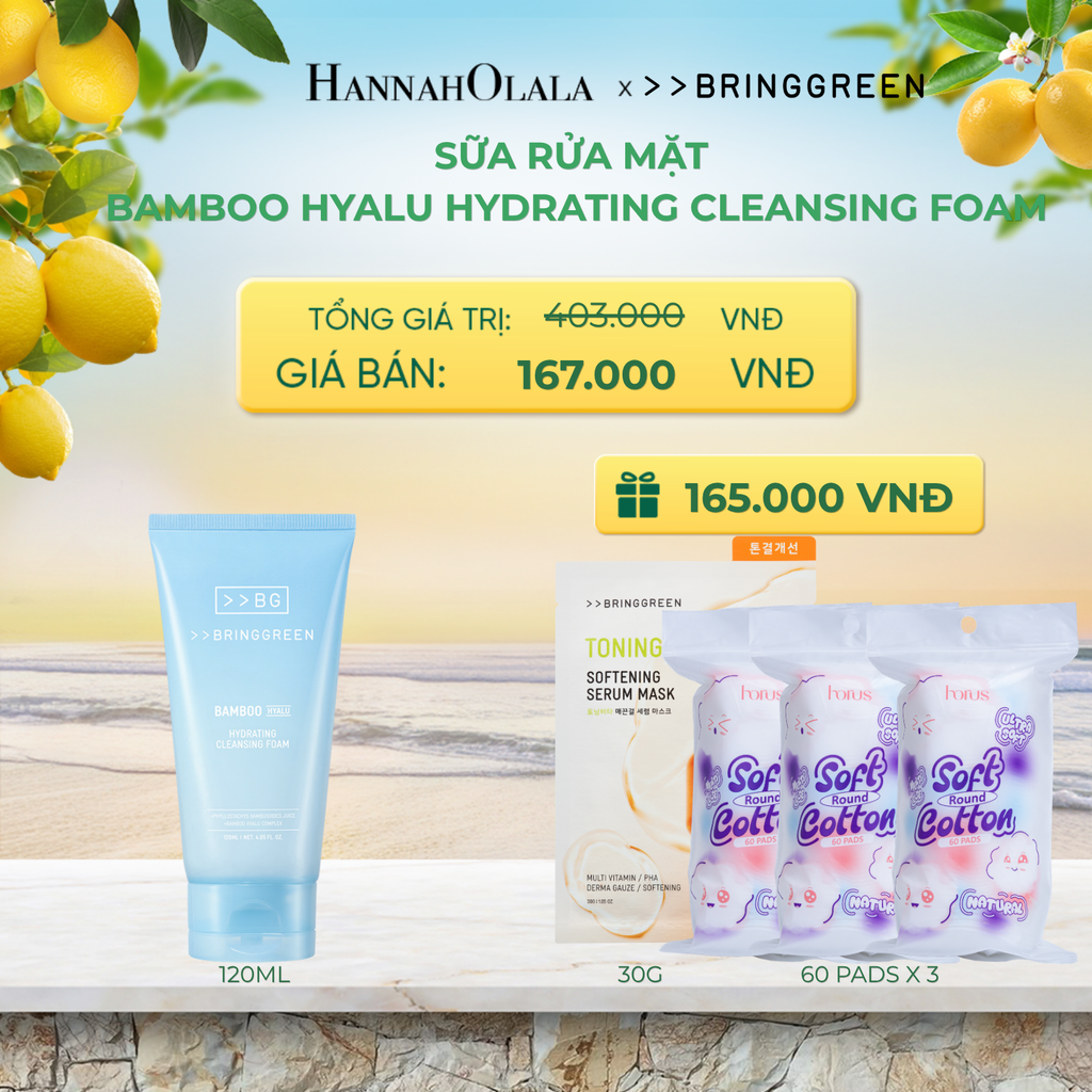  SỮA RỬA MẶT BAMBOO HYALU HYDRATING CLEANSING FOAM 120ML - A411 