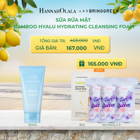  SỮA RỬA MẶT BAMBOO HYALU HYDRATING CLEANSING FOAM 120ML - A411 